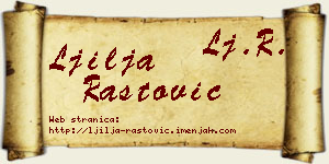 Ljilja Rastović vizit kartica